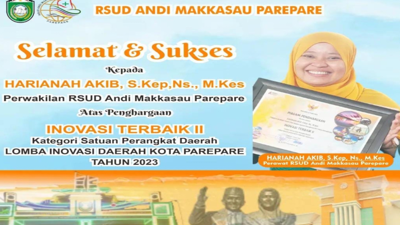 ASN RS Andi Makkasau Raih Penghargaan Lomba Inovasi 2023 Direktur