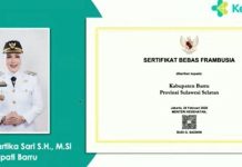 Kemenkes Akui Barru Bebas Frambusia, Pemkab Barru Diganjar Serifikat Penghargaan