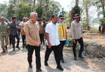 Bupati Pinrang Dampingi Gubernur Sulsel Tinjau Pompanisasi Sungai Saddang dan Bendungan Benteng